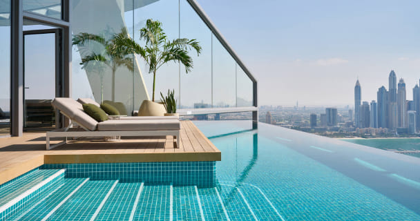 网红ins风格民宿泳池