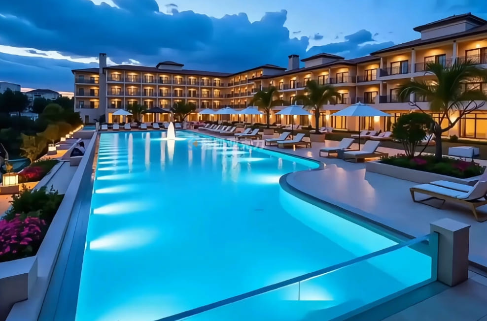 异形亚克力泳池,展现材料的造型灵活性